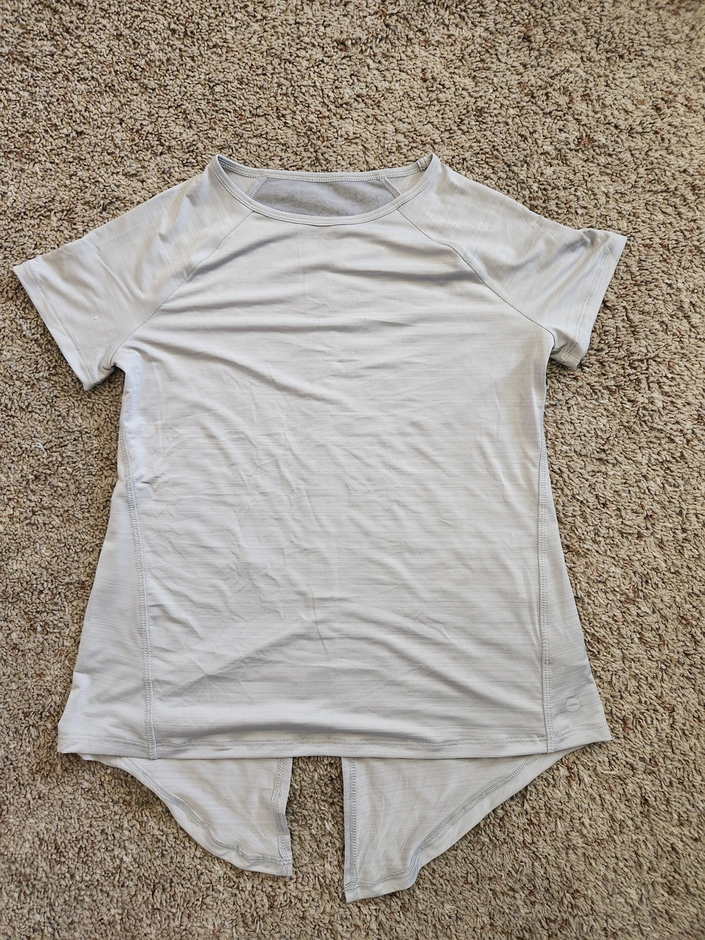Avia Light Gray Girls' Short Sleeve Performance Top
